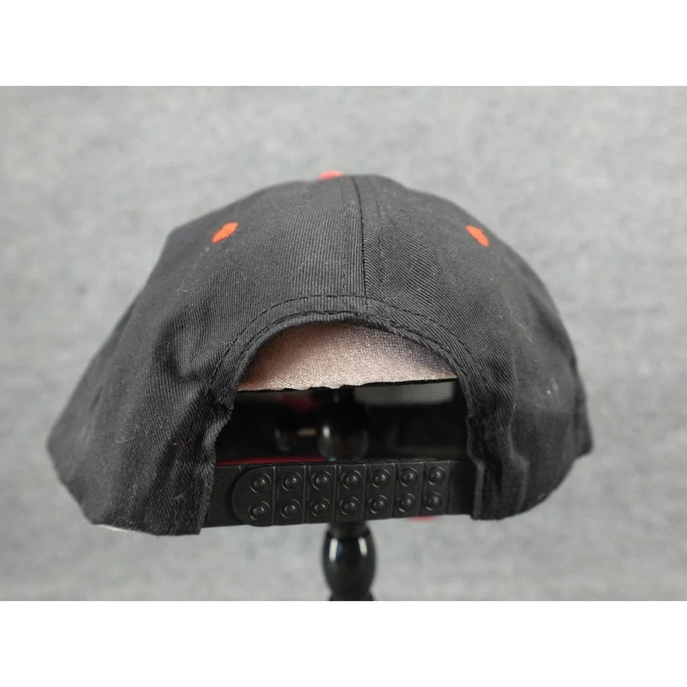 Caterpillar Racing Hat Mens OSFM Black Red Vintage Snapback Cyrk CAT Logo